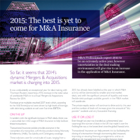 2015: The best is yet to come for M&A Insurance
